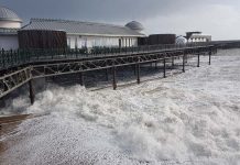 Storm Brian arrives in Hastings