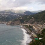 View from our hotel up the coast of Maiori