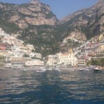 Positano just before parking the boat