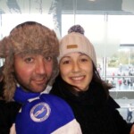 Two boozers in the pub inside the Amex