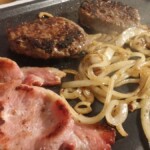 Grill the meat and onions for a few minutes, add the buns & Boom!!, you're eating burgers.