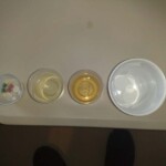 Medical shots glasses.