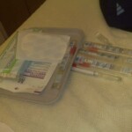 Swabs had to be taken from everywhere. I was given a tray of them to keep me busy.