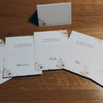 Table place name cards.