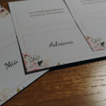 Table place name cards.
