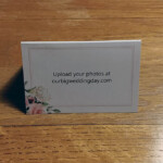 Reverse of table place name card.