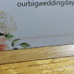 Close of reverse of table place name card.